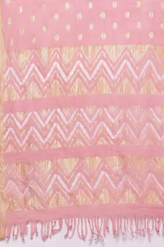 Women Woven Design Gotta Patti Kurta with Trousers & With Dupatta