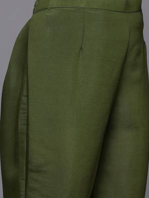 Embroidered Sequinned Kurta With Trousers & Dupatta 4