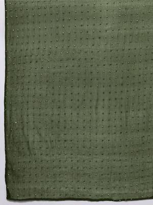 Embroidered Sequinned Kurta With Trousers & Dupatta 5