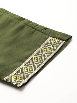 Embroidered Sequinned Kurta With Trousers & Dupatta 9