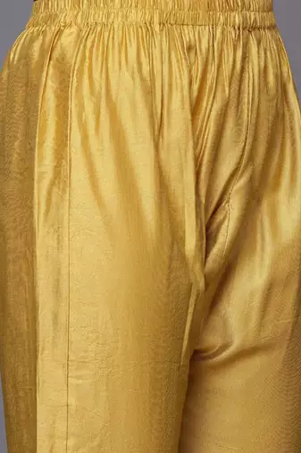 Floral Embroidered Thread Work Kurta With Trousers & Dupatta