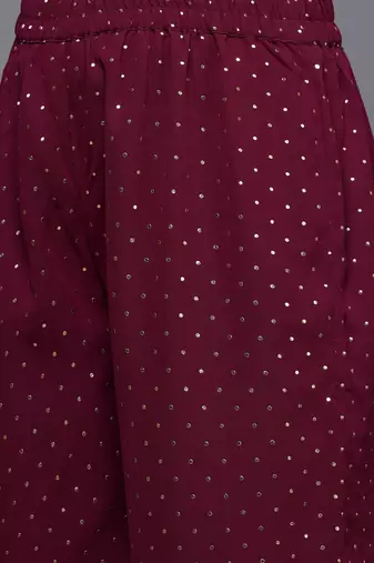 Women Gotta Patti Embroidered Silk Georgette Kurta with Trousers & Dupatta