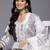 Floral Embroidered Thread Work Kurta With Palazzos & Dupatta