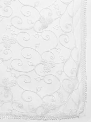 Floral Embroidered Thread Work Kurta With Palazzos & Dupatta 5