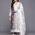 Floral Embroidered Thread Work Kurta With Palazzos & Dupatta