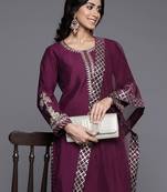 Ethnic Motifs Embroidered Zari Kurta with Trousers & Dupatta