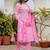 Paisley Printed Regular Thread Work Kurta with Trousers & With Dupatta