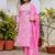 Paisley Printed Regular Thread Work Kurta with Trousers & With Dupatta