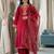 Ethnic Motifs Yoke Design Regular Thread Work Kurta with Trousers & With Dupatta