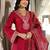 Ethnic Motifs Yoke Design Regular Thread Work Kurta with Trousers & With Dupatta