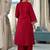 Ethnic Motifs Yoke Design Regular Thread Work Kurta with Trousers & With Dupatta