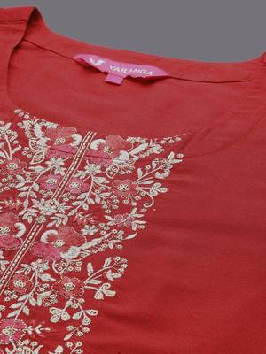 Ethnic Motifs Embroidered Regular Kurta with Trousers & With Dupatta 2
