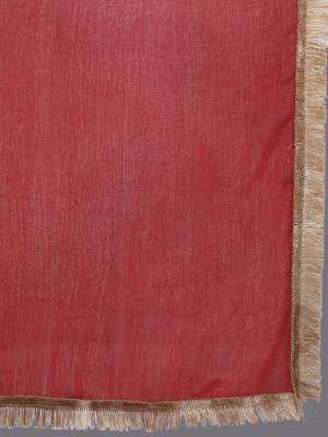 Ethnic Motifs Embroidered Regular Kurta with Trousers & With Dupatta 4