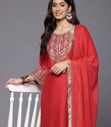 Women Ethnic Motifs Embroidered Kurta with Palazzos & With Dupatta