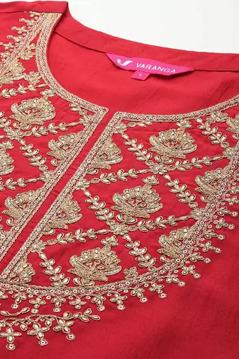 Women Ethnic Motifs Embroidered Kurta with Palazzos & With Dupatta