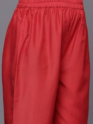 Women Ethnic Motifs Embroidered Kurta with Palazzos & With Dupatta 4