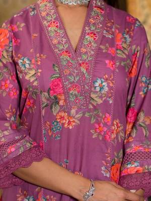 Printed Kurta with Trousers & Dupatta 2