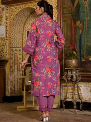 Printed Kurta with Trousers & Dupatta 4