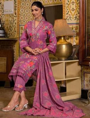 Printed Kurta with Trousers & Dupatta 6