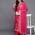 Floral Printed Gotta Patti V-Neck Empire Anarkali Kurta with Trouser & Dupatta