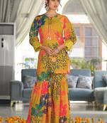 Women Floral Printed Kurti with Sharara & Dupatta