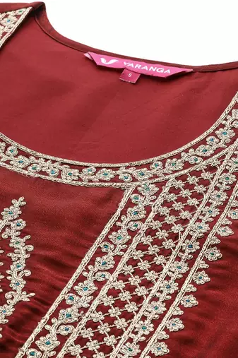 Women Ethnic Motifs Embroidered Regular Kurta with Trousers & With Dupatta