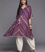 Striped Kaftan Kurta with Salwar
