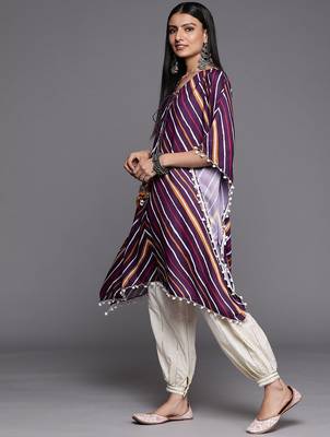 Striped Kaftan Kurta with Salwar 4