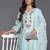 Floral Embroidered Thread Work Pure Cotton Kurta with Trousers & Dupatta