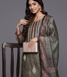 Women Abstract Printed Gotta Patti Kurta with Trousers & With Dupatta