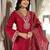 Ethnic Motifs Zari Embroidered Mirror Work Straight Kurta With Trousers & Dupatta