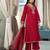 Ethnic Motifs Zari Embroidered Mirror Work Straight Kurta With Trousers & Dupatta