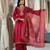 Ethnic Motifs Zari Embroidered Mirror Work Straight Kurta With Trousers & Dupatta