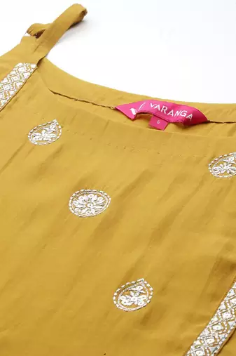Ethnic Motifs Embroidered Sequinned Kurta with Trousers & Dupatta