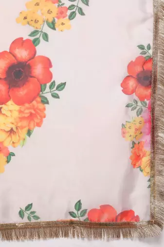 Ethnic Motifs Embroidered Sequinned Kurta with Trousers & Dupatta