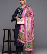 Women Floral Embroidered Regular Kurta with Trousers & With Dupatta
