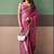 Rani pink soft cotton casual & festive wear saree