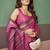Rani pink soft cotton casual & festive wear saree