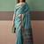 Sky blue soft cotton casual & festive wear saree