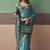 Sky blue soft cotton casual & festive wear saree