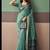 Peacock green soft cotton casual & festive wear saree