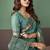 Peacock green soft cotton casual & festive wear saree