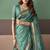 Peacock green soft cotton casual & festive wear saree