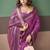 Magenta soft cotton casual & festive wear saree