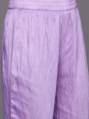 Women Floral Printed Empire Gotta Patti Kurta with Trousers & With Dupatta 3