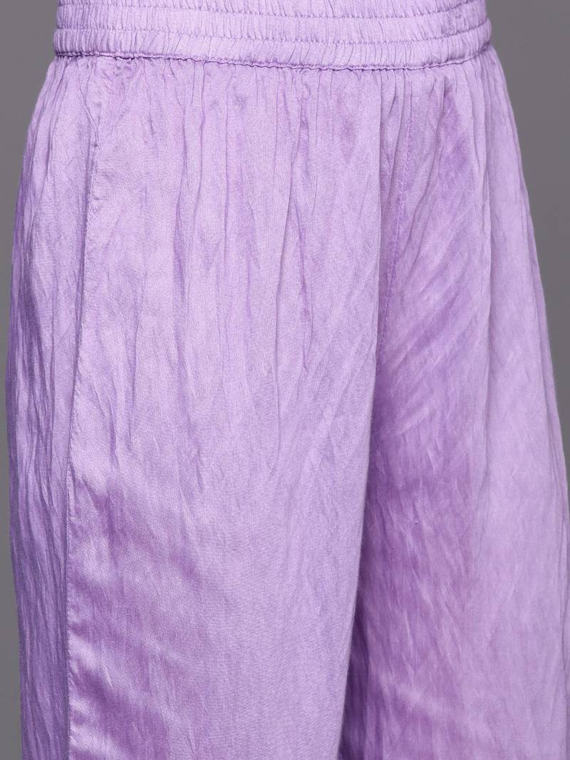 Women Floral Printed Empire Gotta Patti Kurta with Trousers & With Dupatta