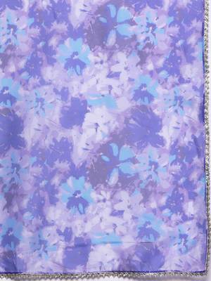 Women Floral Printed Empire Gotta Patti Kurta with Trousers & With Dupatta 4