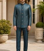 Bottle green open jodhpuri for men ::: men's ethnic wear