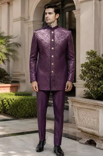 Wine open jodhpuri for men ::: men's ethnic wear