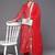 Red Bandhani printed A line Kurta with Trouser and Dupatta